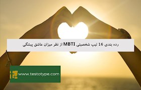 رده بندی 16 تیپ شخصیتی MBTI از نظر میزان عاشق پیشگی